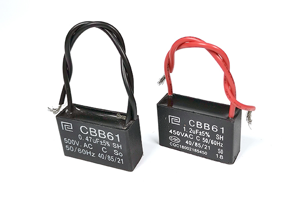 Capacitor de filme de polipropileno metalizado CBB61 – para partida, funcionamento e controle de velocidade de motor monofásico